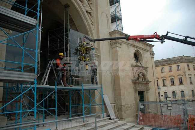Glass panels lighten up a historic building