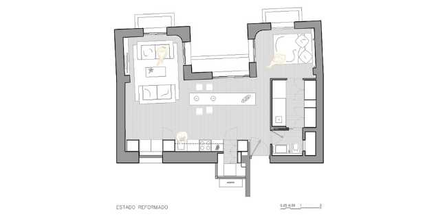 Plano del apartamento histórico