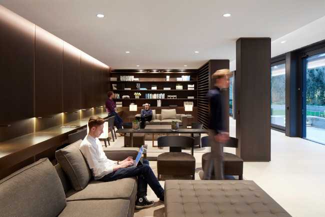 Common area with sofa