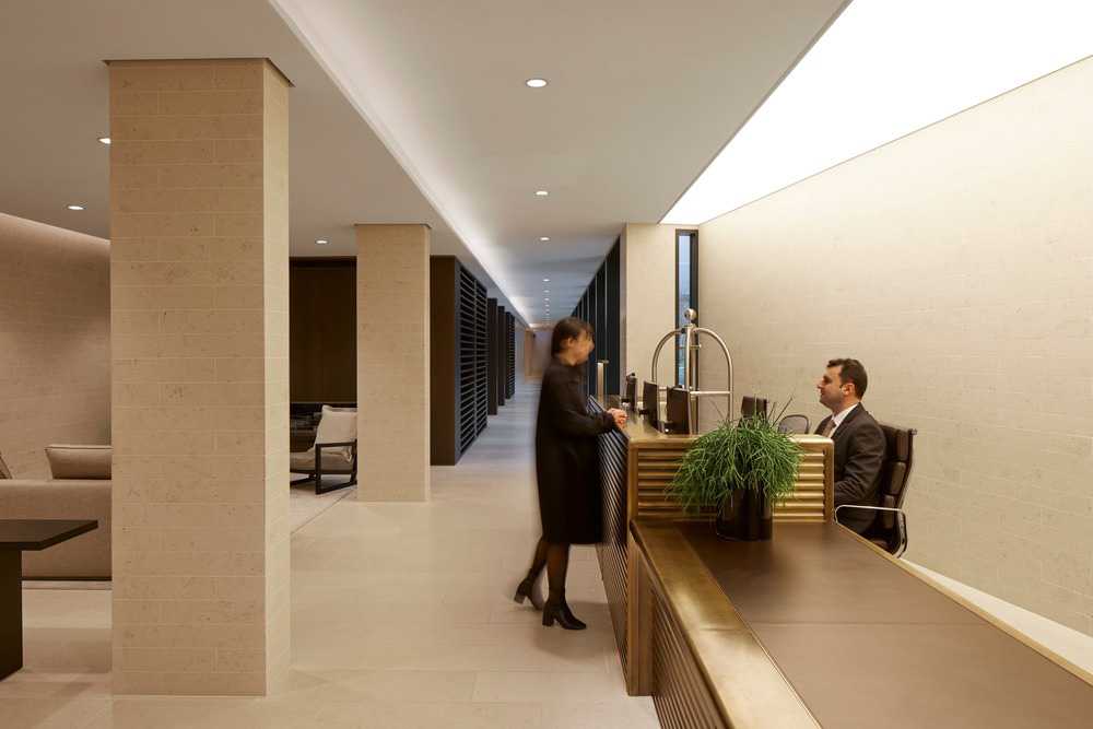 Residential buildings and green courtyard