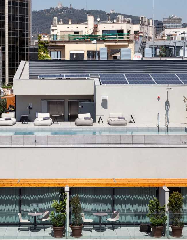 Terrace of a luxury hotel