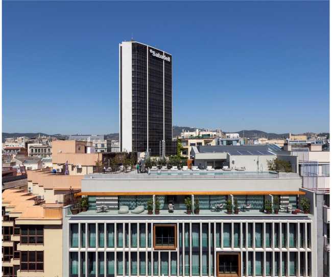 Hotel with roof terrace