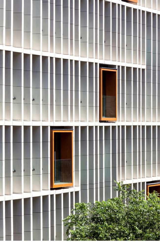 Design facade of a redeveloped hotel