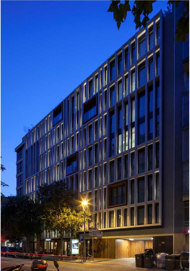 Night view of a hotel