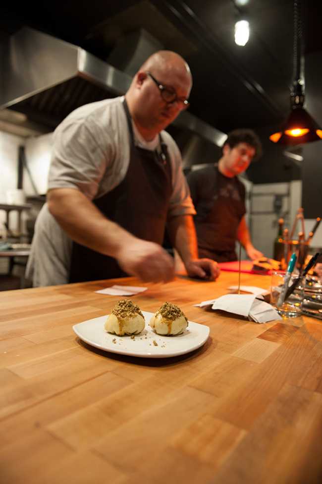 Open restaurant kitchen