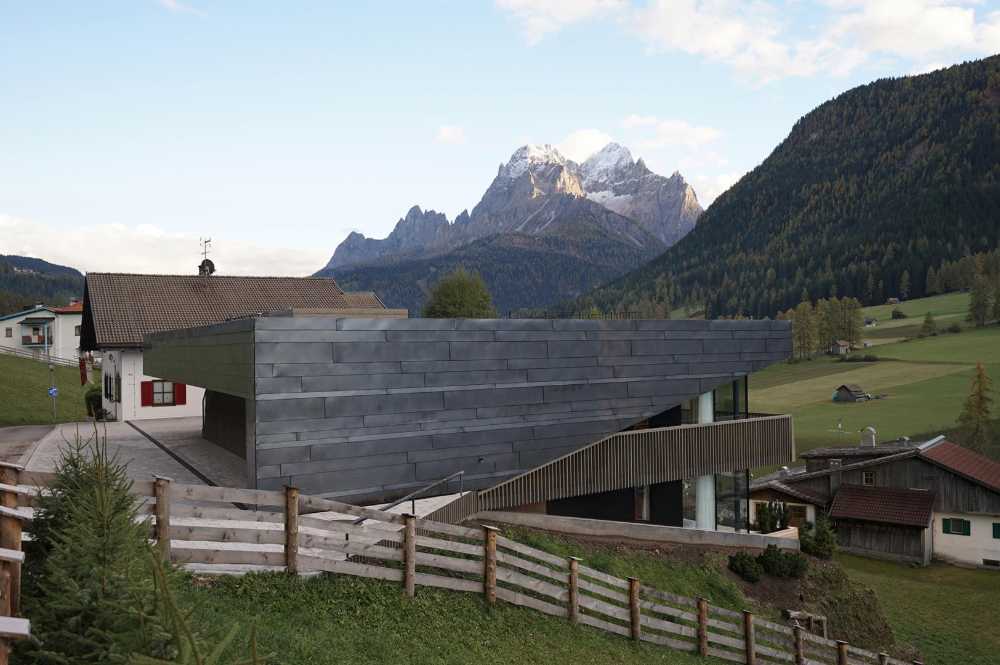 Villa with dolomites background