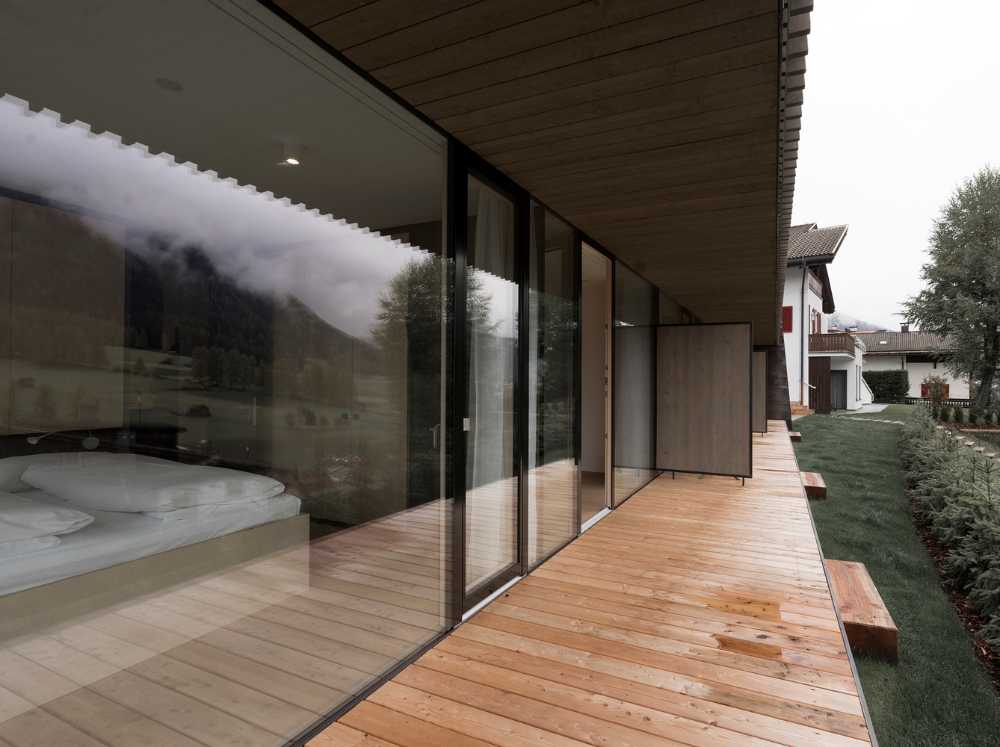 Villa with dolomites background
