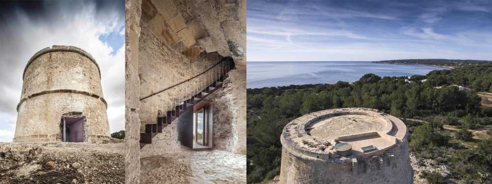 Restored castle sea view