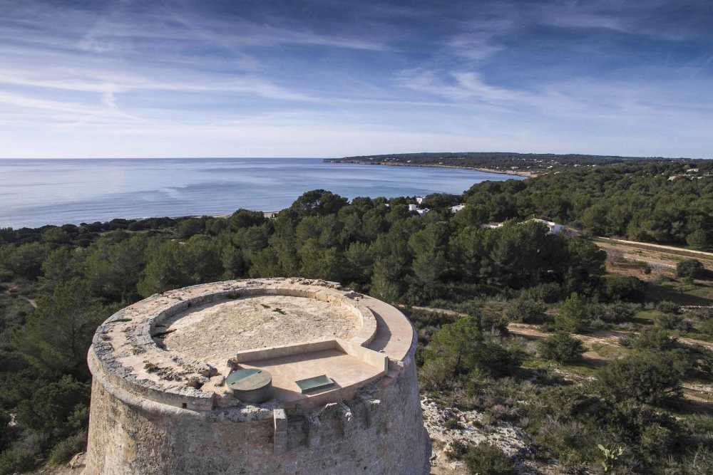 Restored castle sea view