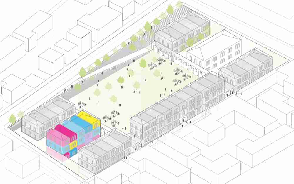 render di un coworking