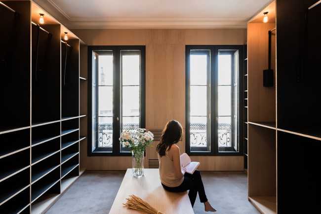 interior in warm wood