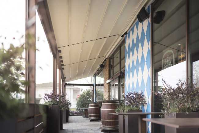 canopy and outdoor tables