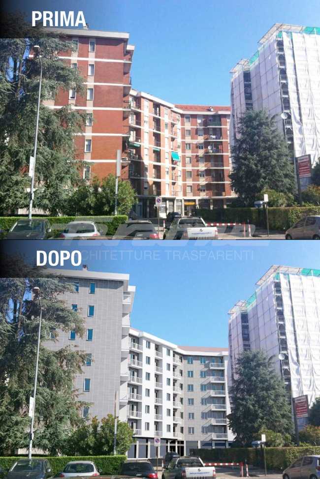 Prima e dopo di una riqualificazione architettonica