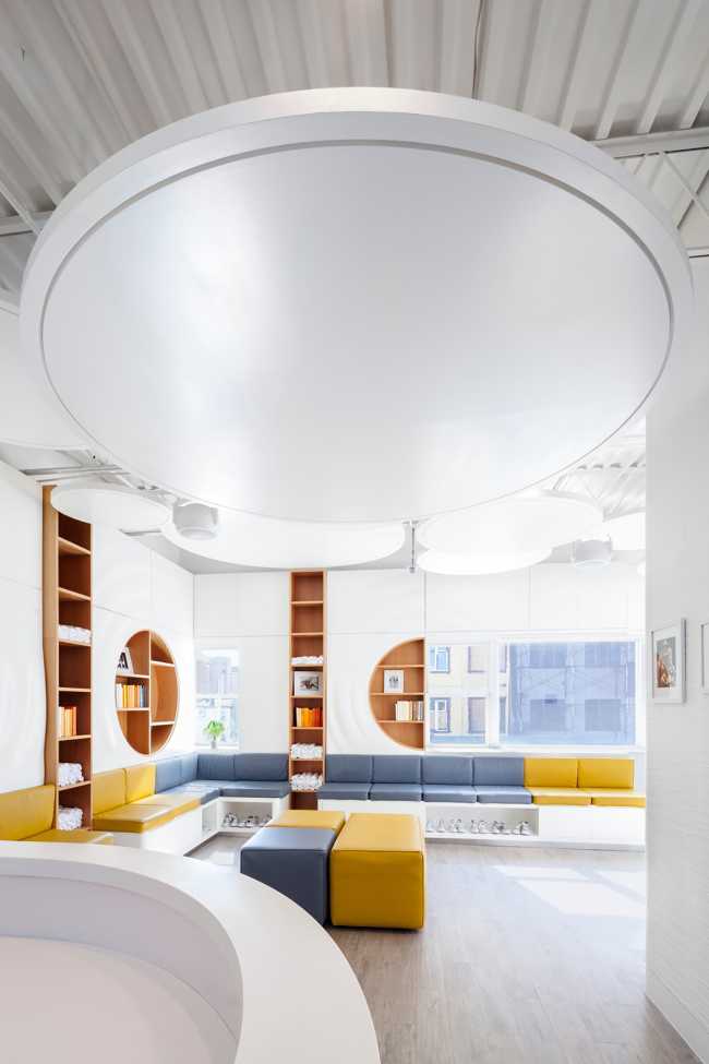 Dance school with circular theme