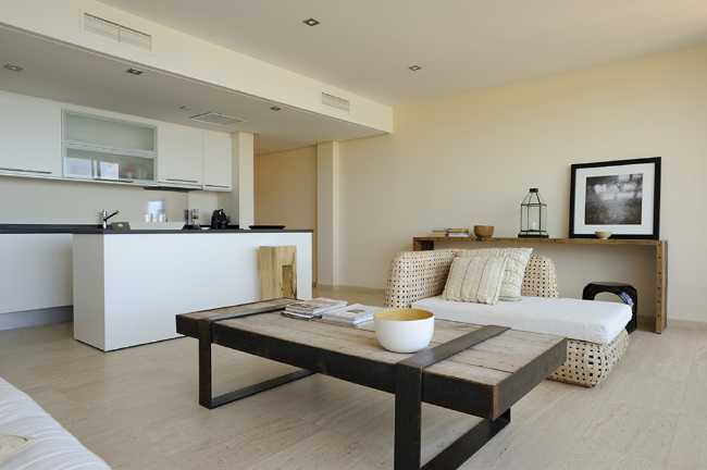 Kitchen and living room