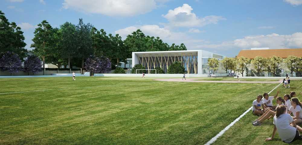 Campo verde di un campus