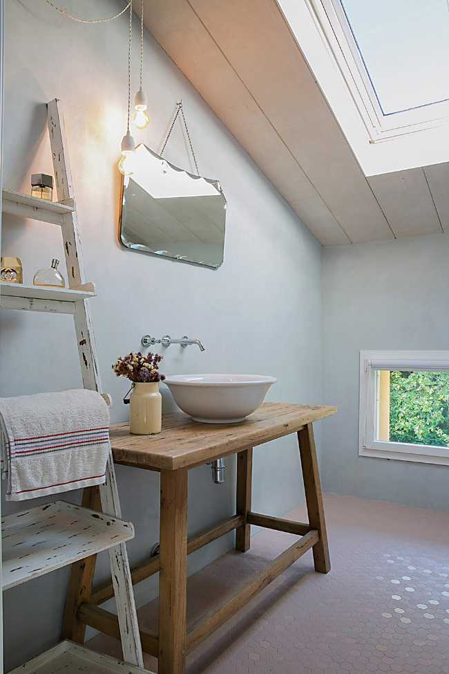 Bathroom of an attic