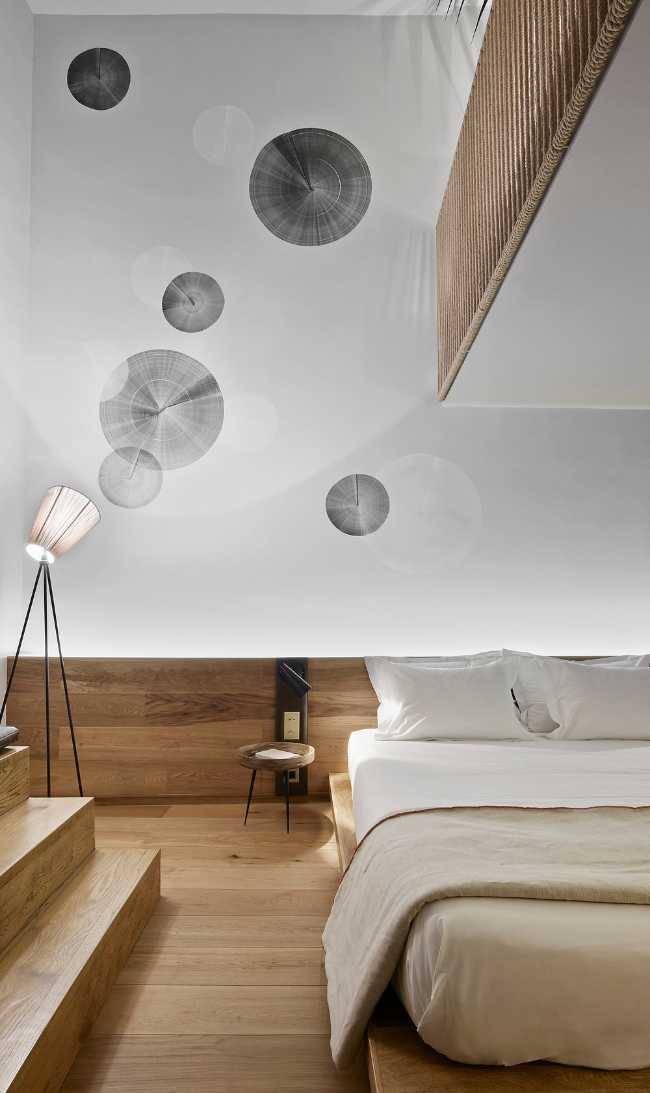hotel wooden bedroom
