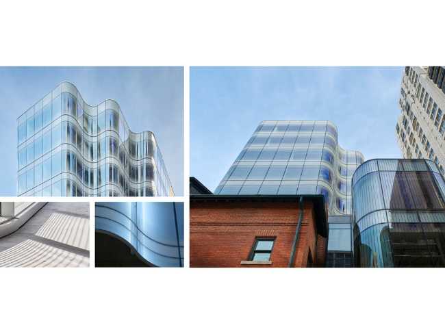 ampliamento in vetro ondulato