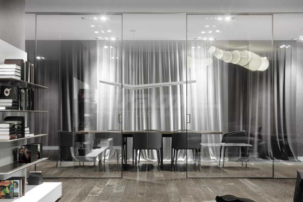 Porte scorrevoli argento e bianco