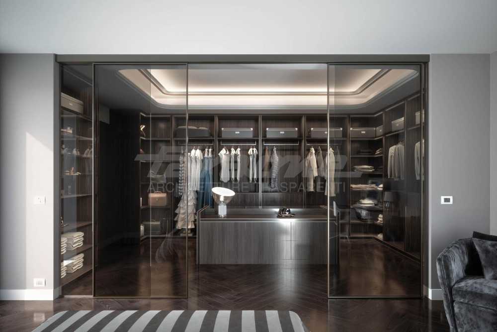 Porte scorrevoli argento e bianco