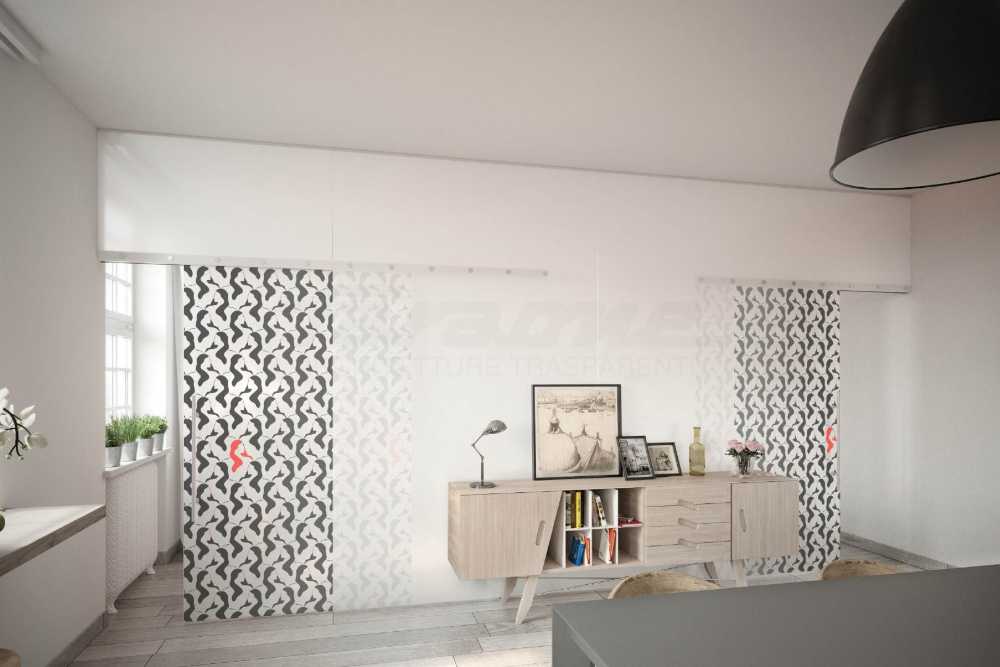 Porte scorrevoli argento e bianco