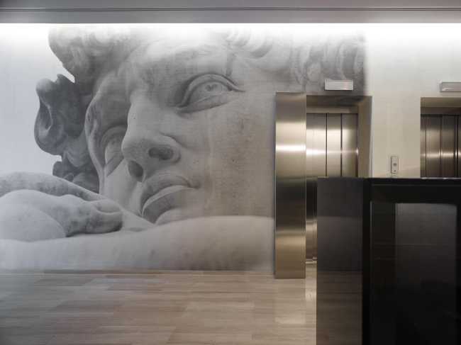 Hotel di lusso parete dipinta