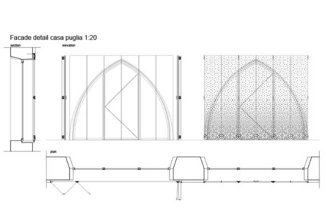 Dettaglio finestra con grata ad arco
