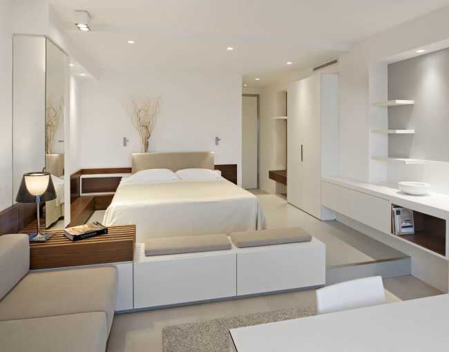 Mini-apartment with living kitchen and bed