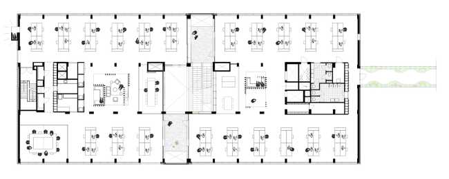 Planimetria ex fabbrica che diventa uffici