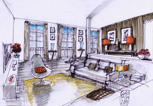 Schizzo corte interna