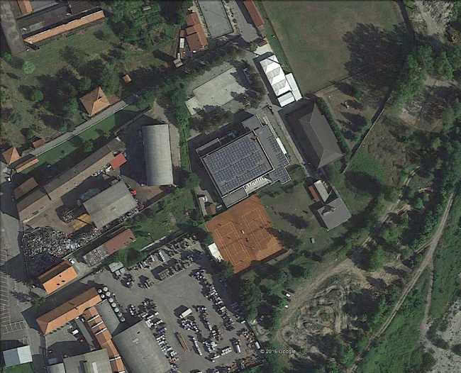 Complesso natatorio Genova visto dall'alto