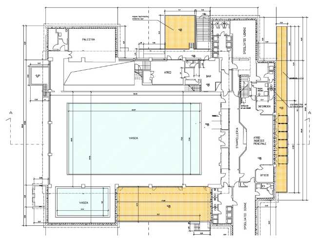 Complesso natatorio planimetria