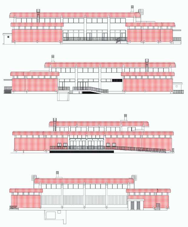 Complesso natatorio prospetti