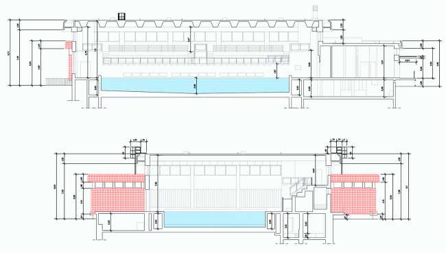 Complesso natatorio sezioni