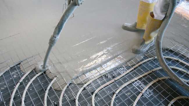 Massetto FerriFloor sopra il riscaldamento a pavimento