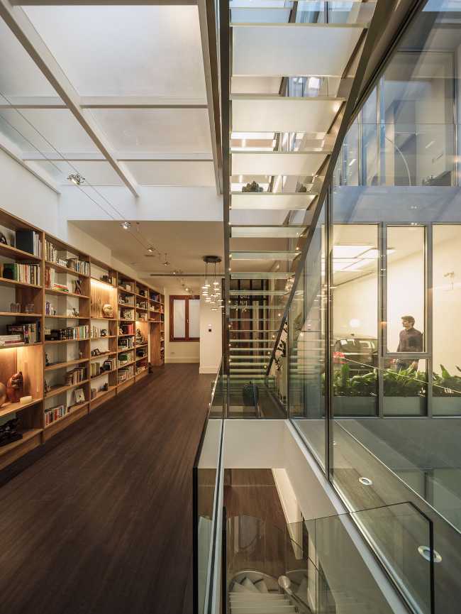 casa torre con patio vetrato scal in vetro