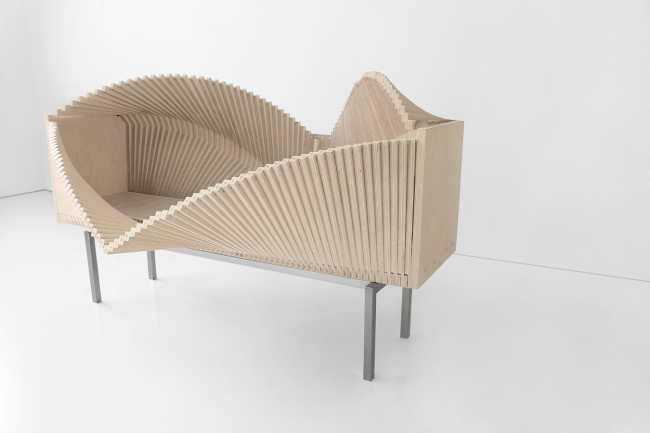 wave cabient legno apertura ad onda