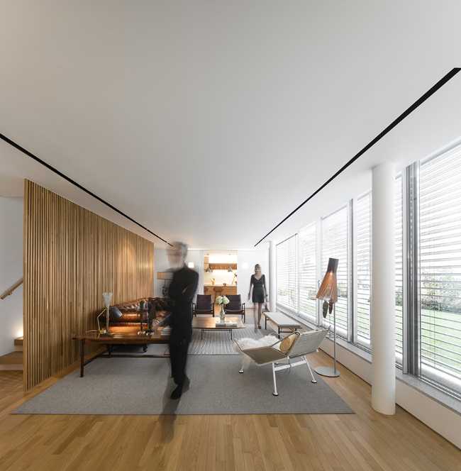 interior residence type glazed wood finishes