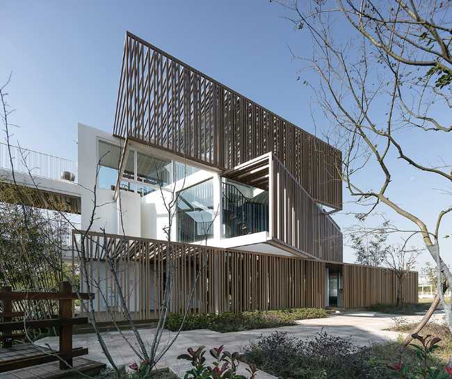 stacked second skin containers in wood