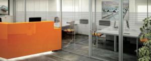 Partizione interna vetrata con pellicole decorative Serisolar