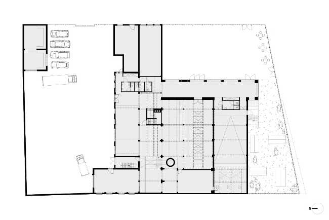 Ground floor of the art center