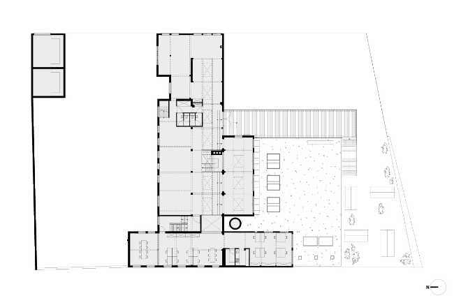 First floor of the art center