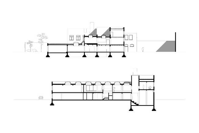 Sections of the old factory which became the centre of operation