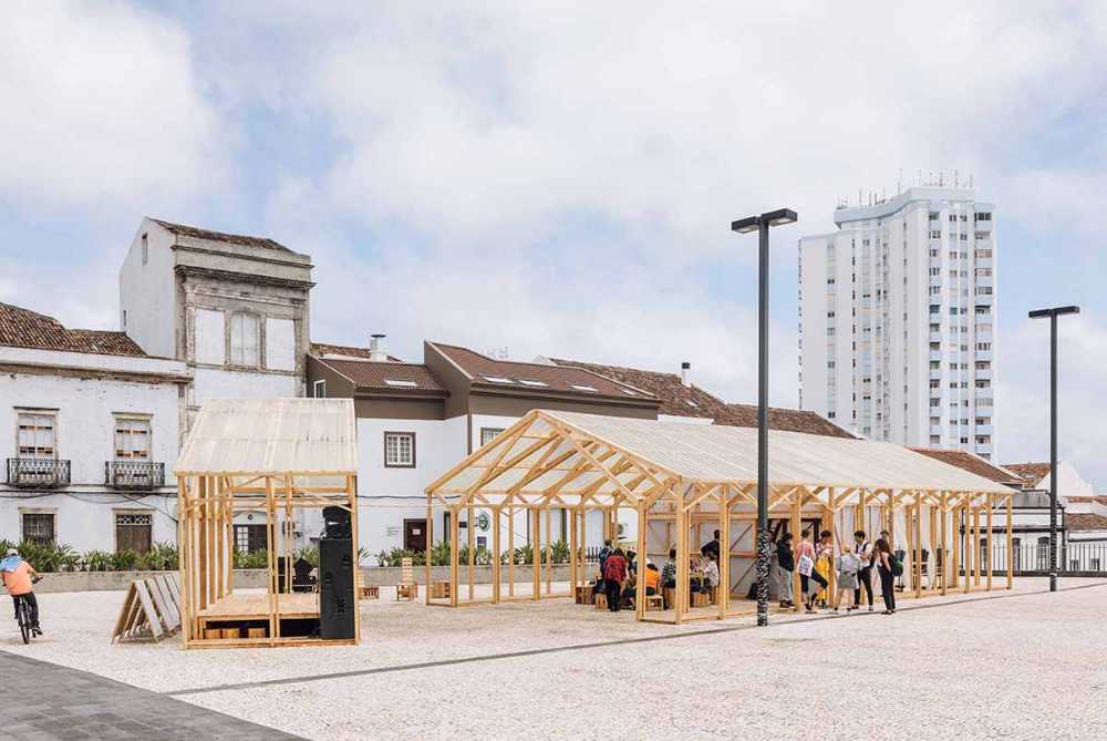 Padiglione in legno per festival