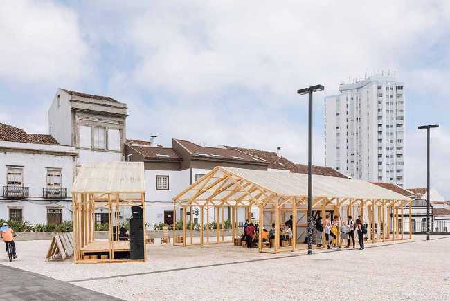 Wooden pavilion for festivals