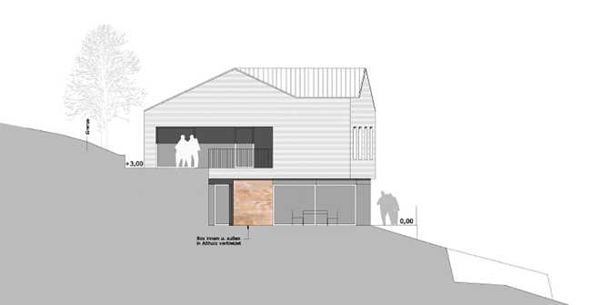 Prospetto villa a Lana con serramenti Optiwin Purista