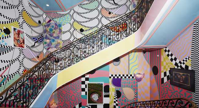 Kips Bay Decorator Show House colored ceilings