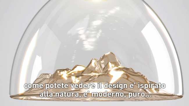 Lampada come un panorama montano