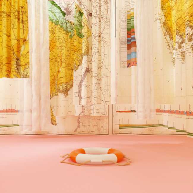 Broken Project graphic and color tennis ball